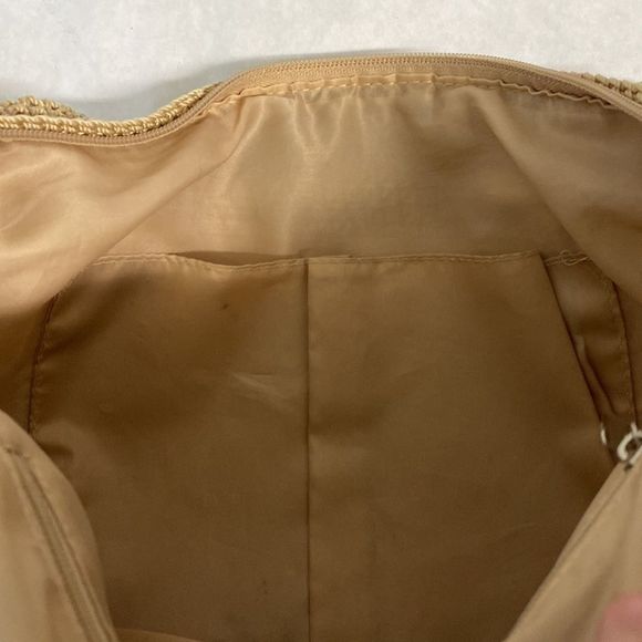 The Sak Tan Green Crochet Purse Shoulder Bag Tote - Picture 7 of 13